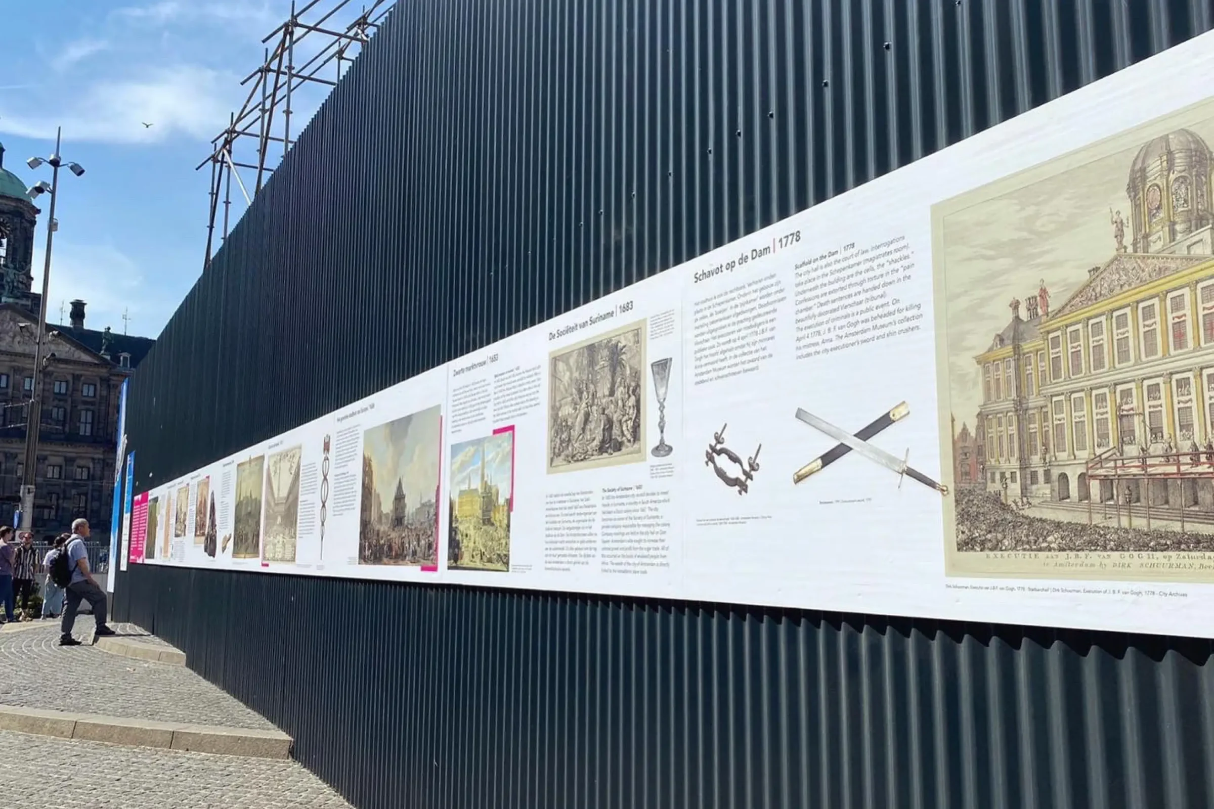 bouwwand expositie monument op de dam 3